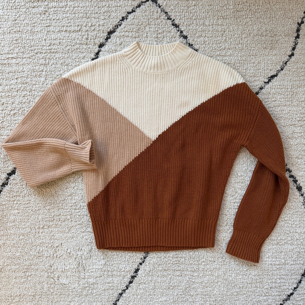 And Other Stories - colour block sweater, size small